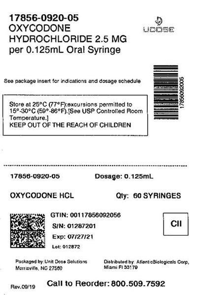 5 - 17856 0920 05 label